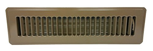 Hart & Cooley 421 2x10 GS HVAC Diffuser, 10" W x 2" H, 421 Steel Diffuser for Floor - Golden Sand (010710)