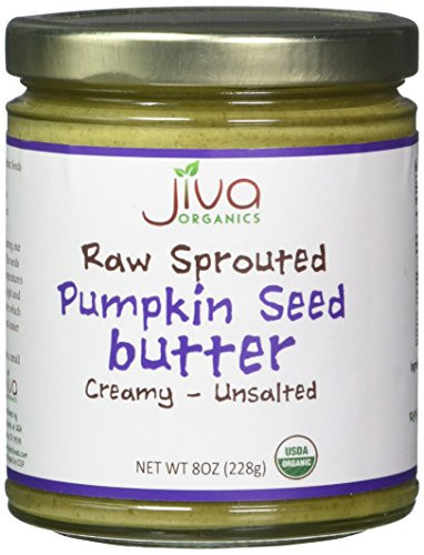 Jiva Organics RAW SPROUTED Organic Pumpkin Seed Butter 8-Ounce Jar