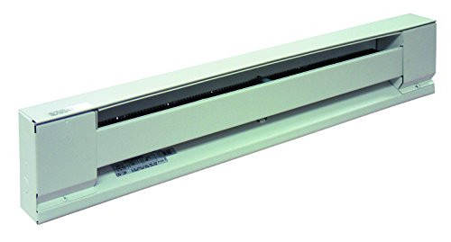TPI H2907040S Series 2900S Electric Baseboard - Stainless Steel Element Convection Heater, 40" L x 6" H x 2-1/2" D, 240/208 V, Ivory