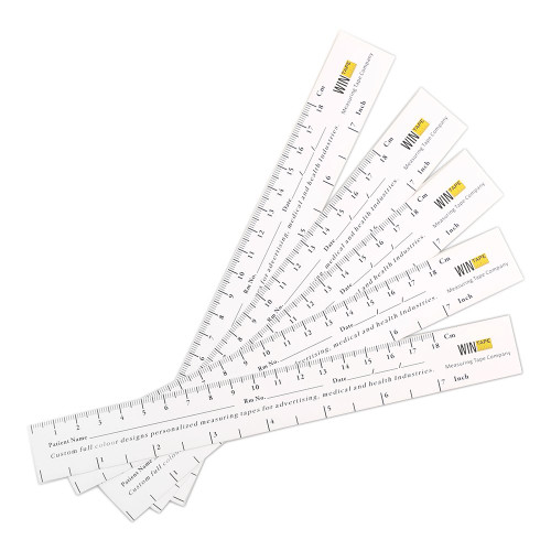 Wintape 18cm / 7'' Educare Wound Ruler (PAPER) Wound Measuring Tape (Pack of 100) Medical Medimeter
