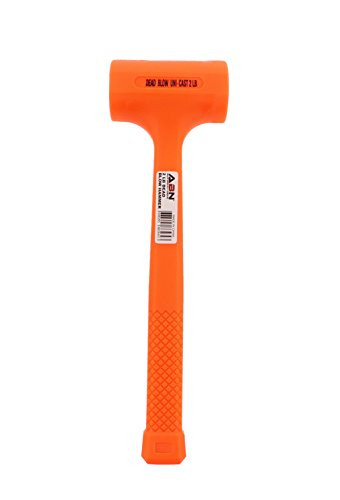 ABN Dead Blow Hammer, 2 lb Pound  Unicast Mallet with Non-Marring Rubber Coating