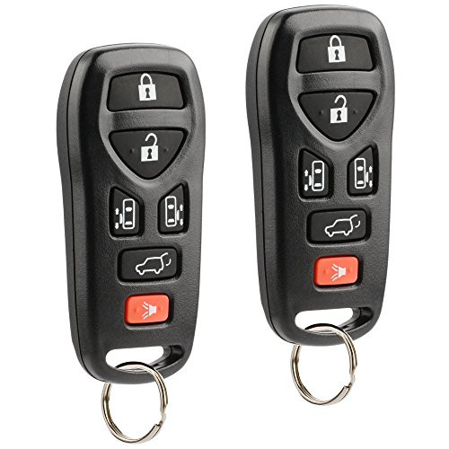 Car Key Fob Keyless Entry Remote fits Nissan 2004-2009 Quest (KBRASTU51, 211B-ASTU51), Set of 2