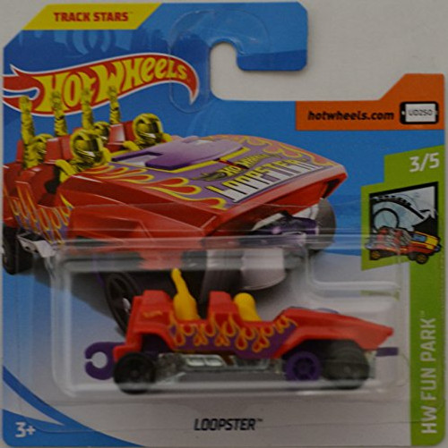 Red Loopster Hot Wheels HW 'Fun Park' International Short Card Series 1:64 Scale Collectible Die Cast Model Car #3/5