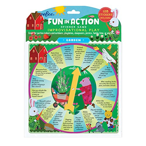 eeBoo Garden Fun in Action Spinner Board Game for Kids