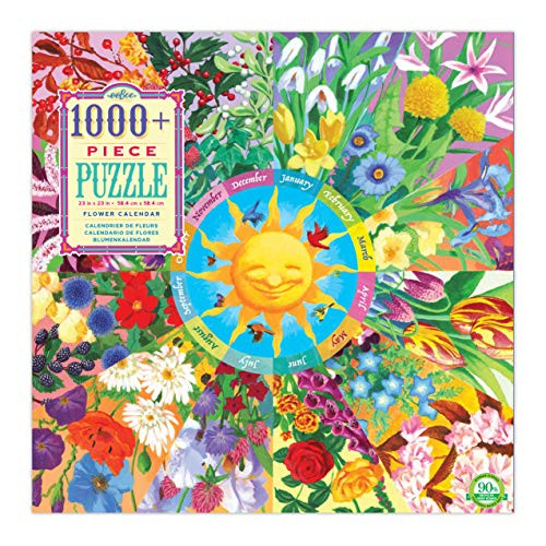 eeBoo Flower Calendar 1008 Piece Puzzle, 1 EA