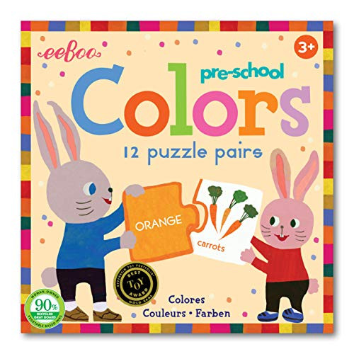 eeBoo Preschool Colors Puzzle Pairs, 1 EA