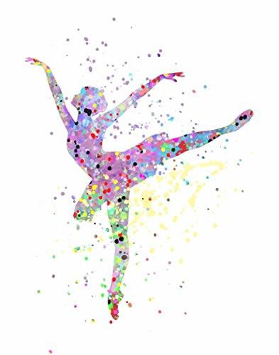ArtDash Pop Art Print: Watercolor Splatter: BALLERINA (8"×10" print)