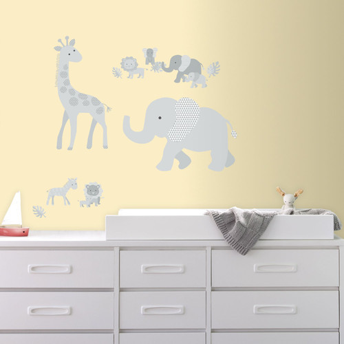 RoomMates RMK3194GM Baby Safari Animals Peel and Stick Giant Wall Decals