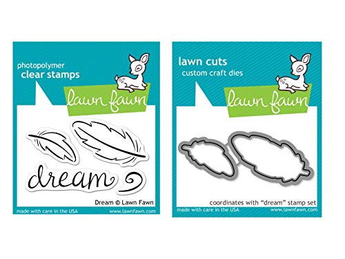 Lawn Fawn Dream Clear Stamp Set and Coordinating Custom Craft Dies, Bundle of Two Items (LF656,LF662) Lawn Fawn Dream Clear Stamp Set and Coordinating Custom Craft Dies, Bundle of Two Items (LF656,LF662)