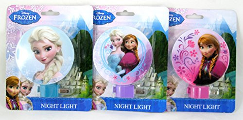 3 Pk, Disney Frozen Assorted Anna & Elsa Styles Night Lights 3 Pk, Disney Frozen Assorted Anna & Elsa Styles Night Lights