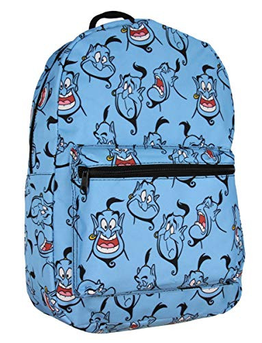 Disney Aladdin Facial Expressions Of Genie Allover Print Travel School Laptop Backpack Book Bag