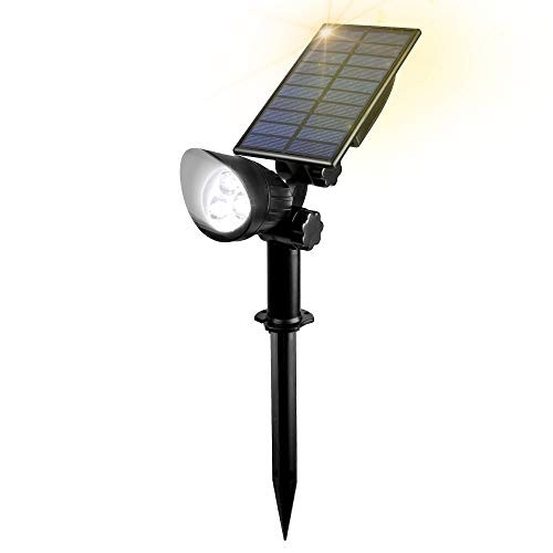 Solar Landscape Spotlights 2-in-1 Solar Lights Outdoor Waterproof Wireless LED Landscape Lawn Lighting, Adjustable Solar Wall Lights with Auto On/Off for Driveway, Yard, Lawn, Pathway, Garden
