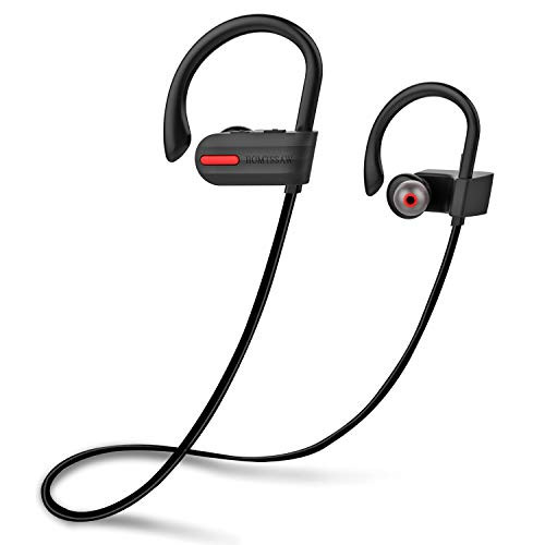 Kimfoxes Bluetooth Headphones, Bluetooth Earphones Wireless Sports in Ear Earphones with Mic IPX7 Waterproof HD Stereo Sweatproof Earbuds for Gym Running Workout (Black) Kimfoxes Bluetooth Headphones, Bluetooth Earphones Wireless Sports in Ear Earphones with Mic IPX7 Waterproof HD Stereo Sweatproof Earbuds for Gym Running Workout (Black)