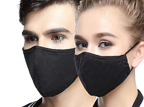 AVIGOR N95 Dust Mask Anti Pollution Face Mask Washable Antibacterial Cotton Mouth Mask (Black)