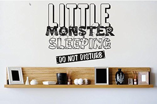 Design with Vinyl 3 Zzz 230 Decor Item Little Monster Sleeping DO NOT DISTURB Image Quote Wall Decal Sticker, 20 x 20-Inch, Black Design with Vinyl 3 Zzz 230 Decor Item Little Monster Sleeping DO NOT DISTURB Image Quote Wall Decal Sticker, 20 x 20-Inch, Black