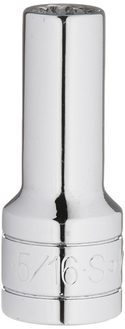 SK Hand Tool 42410 12 Point 3/8-inch Drive Deep Socket, 5/16-inch, Chrome