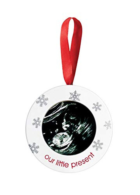 Pearhead Sonogram Our Little Present Holiday Keepsake Ornament, A Perfect Gift for a New or Expecting Mother to Display Baby's Ultrasound Photo Pearhead Sonogram Our Little Present Holiday Keepsake Ornament, A Perfect Gift for a New or Expecting Mother to Display Baby's Ultrasound Photo