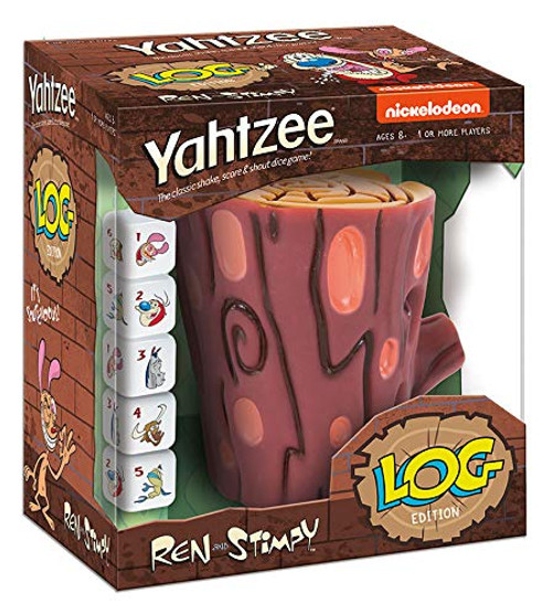 YAHTZEE: Ren & Stimpy Dice Game | Based on Nickelodeon Series Ren & Stimpy | Officially Licensed Ren & Stimpy Merchandise | Themed Yahtzee Dice Game