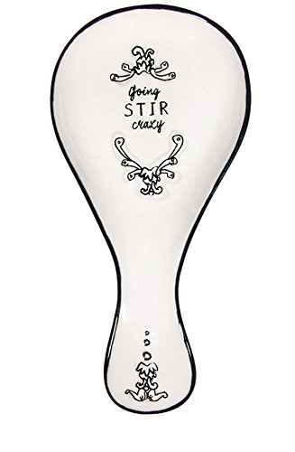 Katie & Mandy 10"L Ceramic Spoon Rest - Going Stir Crazy
