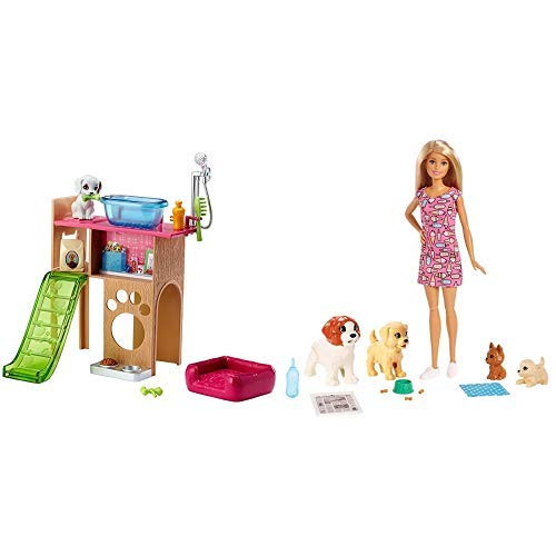 Barbie Pet Room & Accessories Playset AND Barbie Doggy Daycare Doll & Pets
