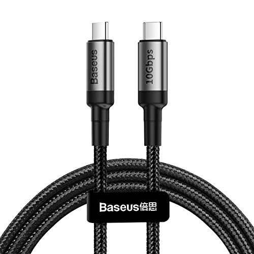 USB C to USB C 3.1 Gen 2 Cable, Baseus 10 Gbps USB Type C Cords Fast Charging Cable with 4K Video and 100W PD for MacBook, Huawei Matebook, iPad Pro 2018, Chromebook,Pixel,Switch,and More USB C Device