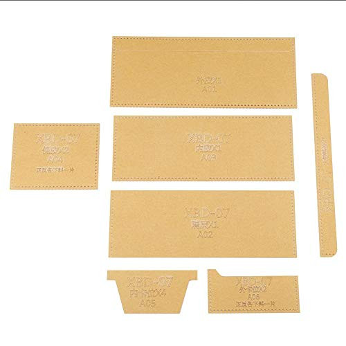 Short Wallet Acrylic Template Set, Mini Wallet Bag Leather Acrylic Stencil Template Leather Craft Pattern DIY Tools for Handbag XBD-07