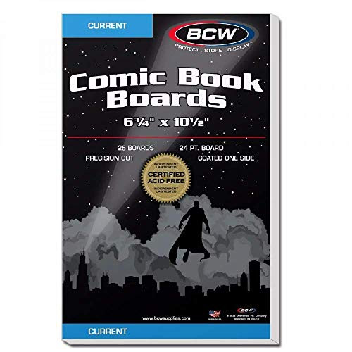 BCW Current Comic Book Backing Boards | White | 25-Count