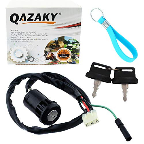 QAZAKY Ignition Key Switch Replacement for ATV TRX200 TRX200D 1991-1997 TRX250 1997-2001 TRX250EX 2001-2008 TRX250TE TRX250TM 2002-2017 TRX250X TRX400EX FourTrax Recon Sportrax 200 250 400 TRX