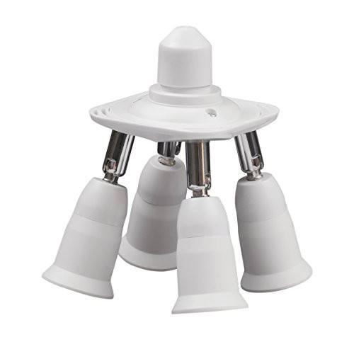 8T8 4 in 1 Lamp Socket Adapter Splitter, LED Bulb Holder Chandelier Converter for E26 E27 Standard Light 360 Degree Adjustable (Manual_4) 8T8 4 in 1 Lamp Socket Adapter Splitter, LED Bulb Holder Chandelier Converter for E26 E27 Standard Light 360 Degree Adjustable (Manual_4)