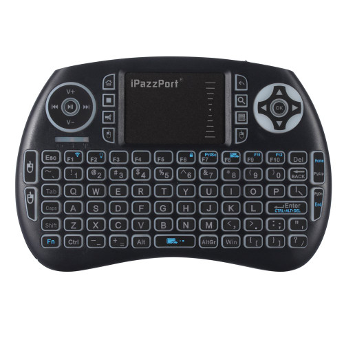 iPazzPort Backlit Keyboard and Bluetooth Mini Wireless Keyboard with Touchpad for Raspberry Pi and Android Smart Tv and PC KP-810-21SBL