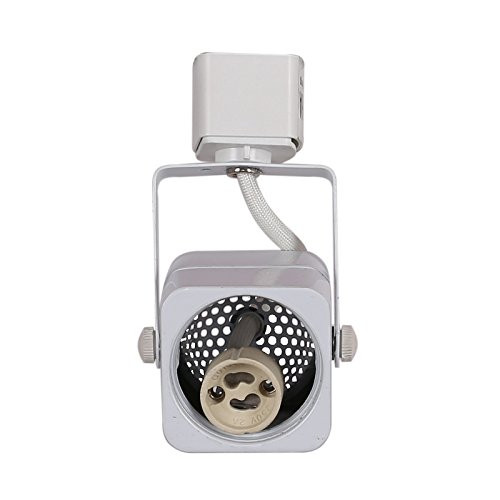 KING SHA Square White GU10 Line Voltage Track Lighting Head (BULB NOT INCLUDED)compatible H type 3-wire single circuit track systems