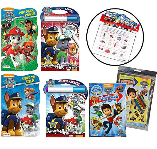 Nickelodeon's Paw Patrol Imagine Ink Mess Free Coloring and Activity Book Set for Boys with Grab and Go Play Pack with Stickers, Paw Patrol Board Books, and Zipper Bag