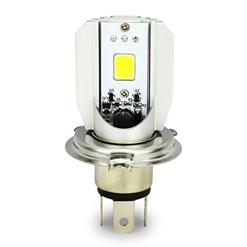 H4 Motorcycle LED Headlight Bulb SAFEGO Hi/Lo Beam 12W 800Lm P43T Motor Lamp Scooter Motorbike High Low Light 12V,1 Year Warranty