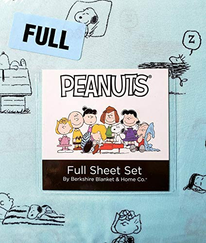 Berk Shire Peanuts Gang and Snoopy Nap Time Full Sheet Set Microfiber