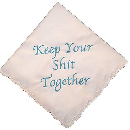 Keep Your Shit Together Wedding Handkerchief in (Blue)