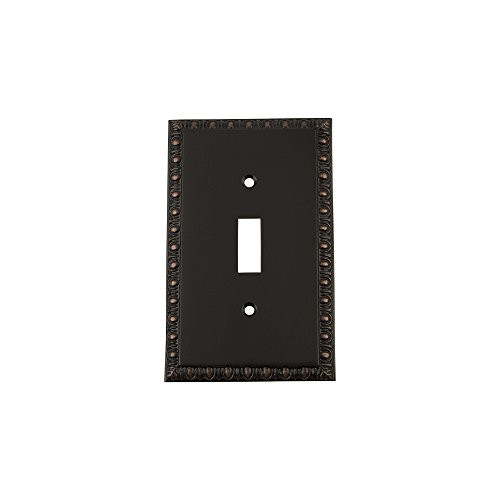 Nostalgic Warehouse 719686 Egg & Dart Switch Plate with Single Toggle Timeless Bronze