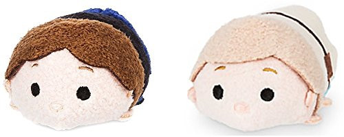 Star Wars Disney Store Mini Tsum Tsum Set 2 Plush Luke Skywalker Han Solo 3.5