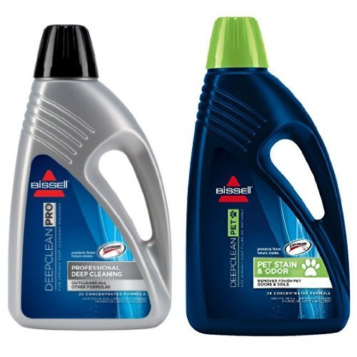 Bissell 78H6B Deep Clean Pro 2X Deep Cleaning Concentrated Formula, 48 ounces and BISSELL 2X Pet Stain & Odor Full Size Machine Formula, 60 ounces, 99K5A Bundle