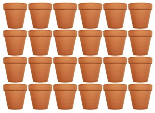 Set of 24 Terra Cotta Pots! 3" x 2.95" Pots Perfect for Vegetable or Flower Gardens! 3 inch Clay Terra Cotta Pots! (24)