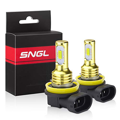 SNGL H11 LED Bulbs 6000k Xenon White Extremely Bright High Power 3,600LM for DRL or Fog Light Lamp Replacement