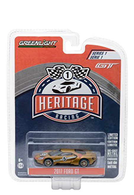 Greenlight 1: 64 Heritage Racing Series 1 - 2017 Ford GT - #5 Ford Gt40 Mk II Tribute - Gold Diecast Vehicles Greenlight 1: 64 Heritage Racing Series 1 - 2017 Ford GT - #5 Ford Gt40 Mk II Tribute - Gold Diecast Vehicles