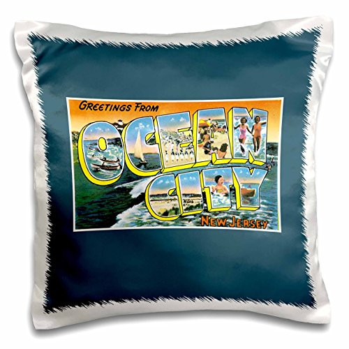 3dRose Greetings from Ocean City New Jersey Scenic Postcard Reproduction - Pillow Case, 16 by 16-inch (pc_170353_1) 3dRose Greetings from Ocean City New Jersey Scenic Postcard Reproduction - Pillow Case, 16 by 16-inch (pc_170353_1)