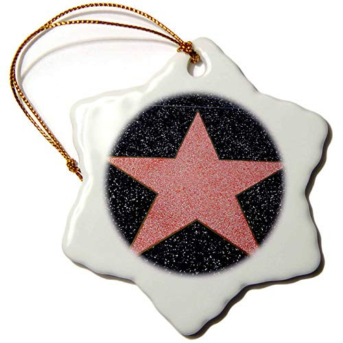 3dRose Los Angeles, Blank Star On Hollywood Walk of Fame Snowflake Ornament 3" 3dRose Los Angeles, Blank Star On Hollywood Walk of Fame Snowflake Ornament 3"