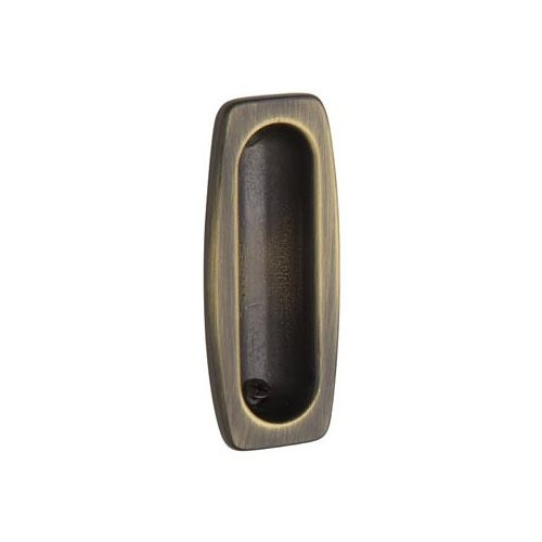 Baldwin 0458.050 Sliding Door Flush Pull, Satin Brass and Black