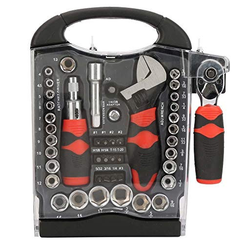 45 in 1 Multi-purpose Ratchet Socket Screwdrivers Socket Bit Set Chrome Vanadium Steel Repairing Tool