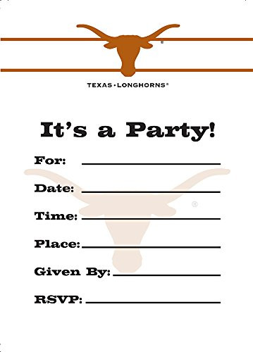 Mayflower Distributing Company 8 Count University of Texas Invitation, Multicolor