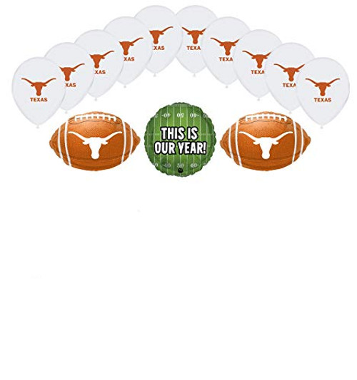 Mayflower Products Texas Longhorns Football Tailgating Party Supplies Balloon Bouquet Decorations