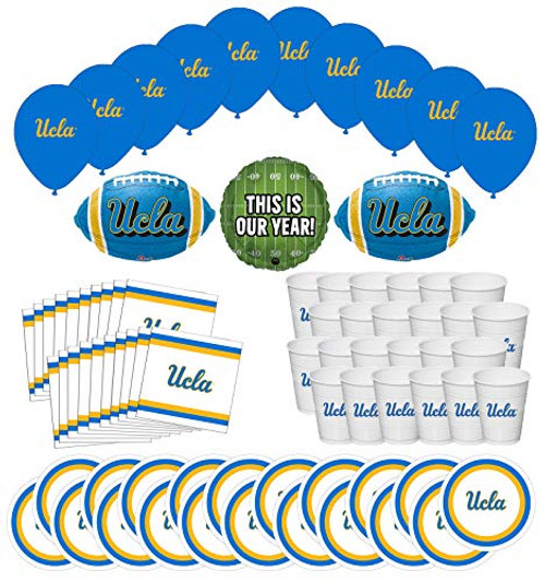 Mayflower Products UCLA Bruins Football Football Tailgating Party Supplies for 20 Guest and Balloon Bouquet Decorations Mayflower Products UCLA Bruins Football Football Tailgating Party Supplies for 20 Guest and Balloon Bouquet Decorations