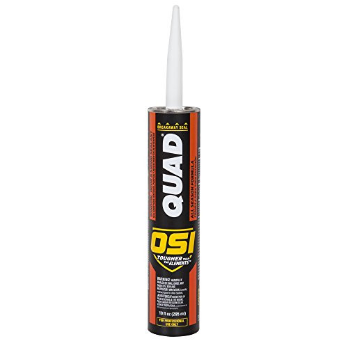 OSI QUAD Advanced Formula Window, Door and Siding Sealant, 10 Ounce Cartridge, Gray 517 (1637251)