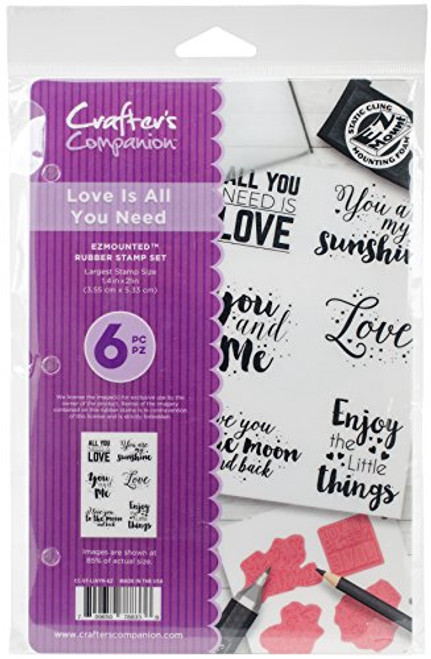 Crafter's Companion Love is All You Need Ezmounted Stamp Set Crafter's Companion Love is All You Need Ezmounted Stamp Set